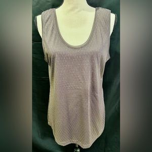 Banana Republic Dark Gray & Gold Accented Tank, New without Tags; Size Large